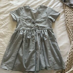 Princess Polly Hazel Blue/Grey Babydoll dress